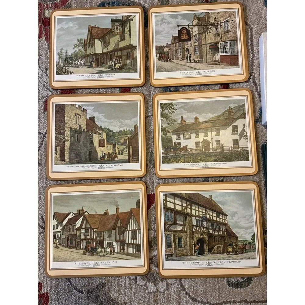 Pimpernel Place Mats -Old English Inns Cork Backs 9